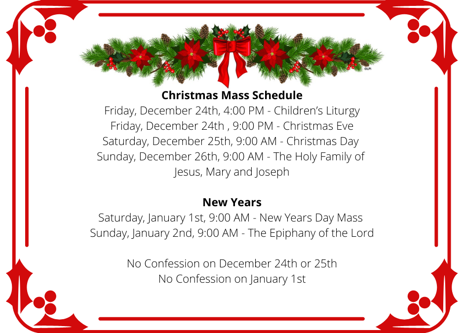 2024 Christmas Mass Schedule Campbell Ohio Christmas Recipe Box 2024