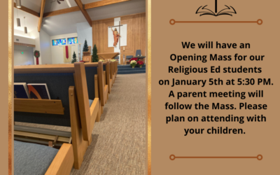 Opening Mass for REFF Students and Parents