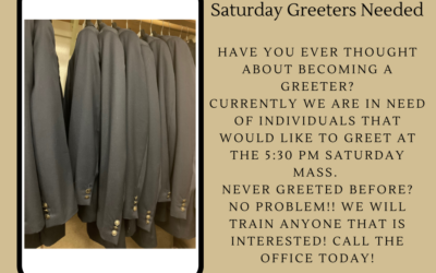 Saturday Greeters Needed