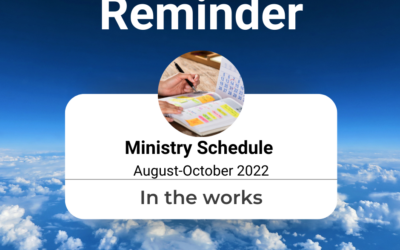 Ministry Schedule: