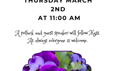 Senior Citizen Mass – March 2nd at 11:00 AM