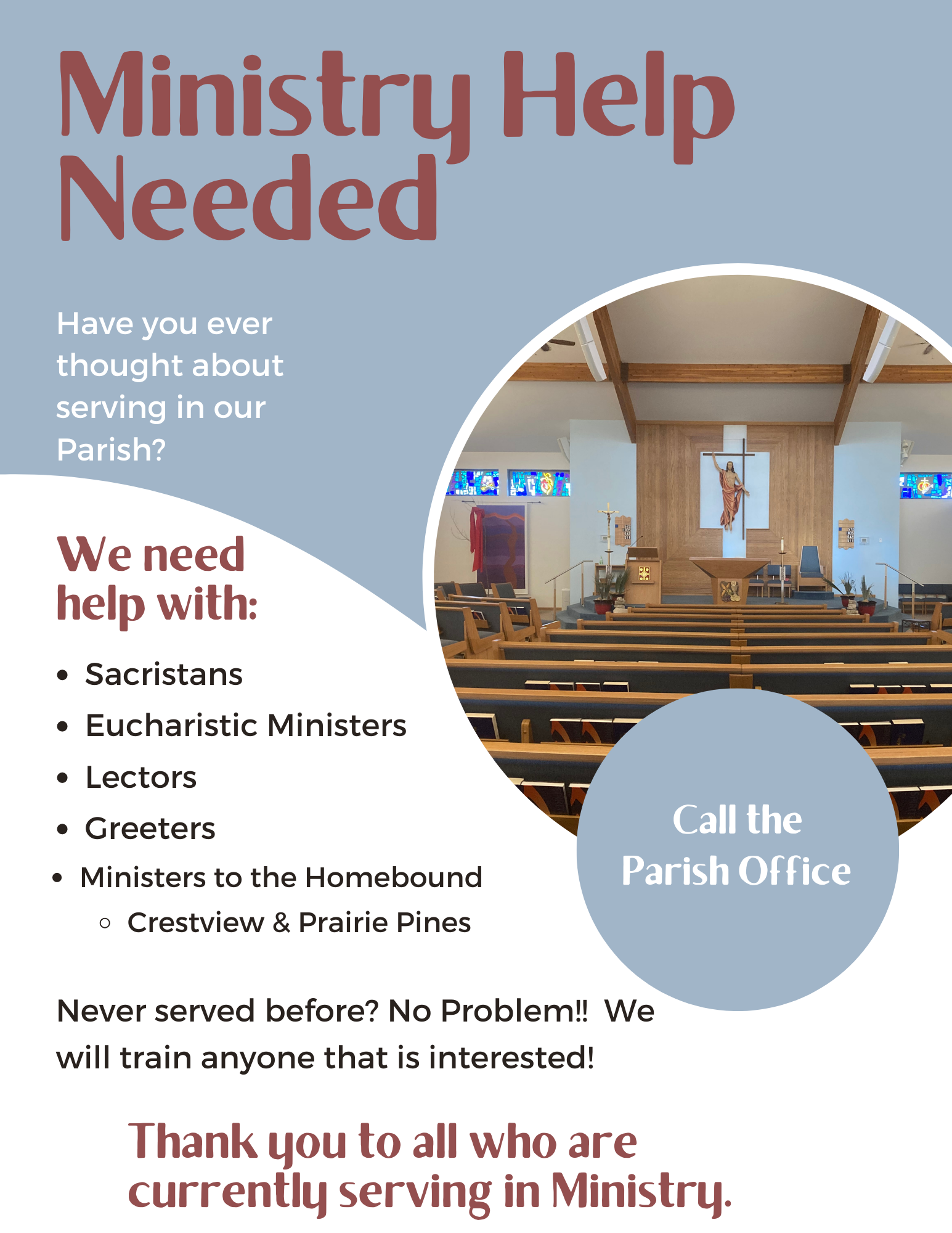 Ministry Help Needed!!