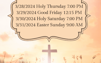 Holy Week and Easter Sunday
