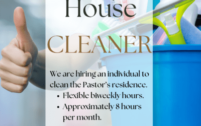 House Cleaner Position Open