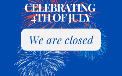 We are closed on the 4th and 5th of July!