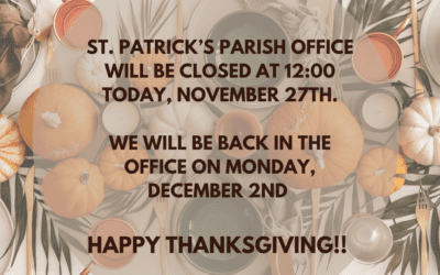 Parish Office Closed till December 2nd