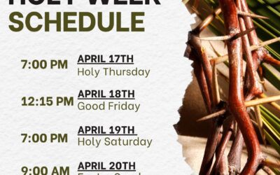 Holy Week and Easter Schedule