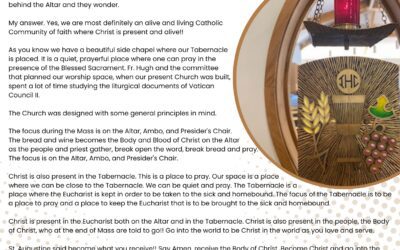 Liturgical Note from Fr. Todd: